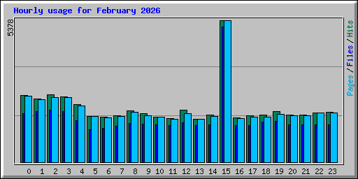Hourly usage for February 2026